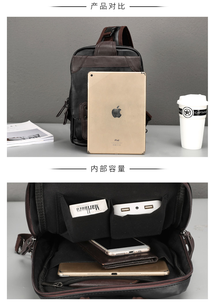 พร้อมส่ง กระเป๋าคาดไหล่สบายๆ ผู้ชาย ใส่ ipad 8 นิ้ว แฟชั่นเกาหลี