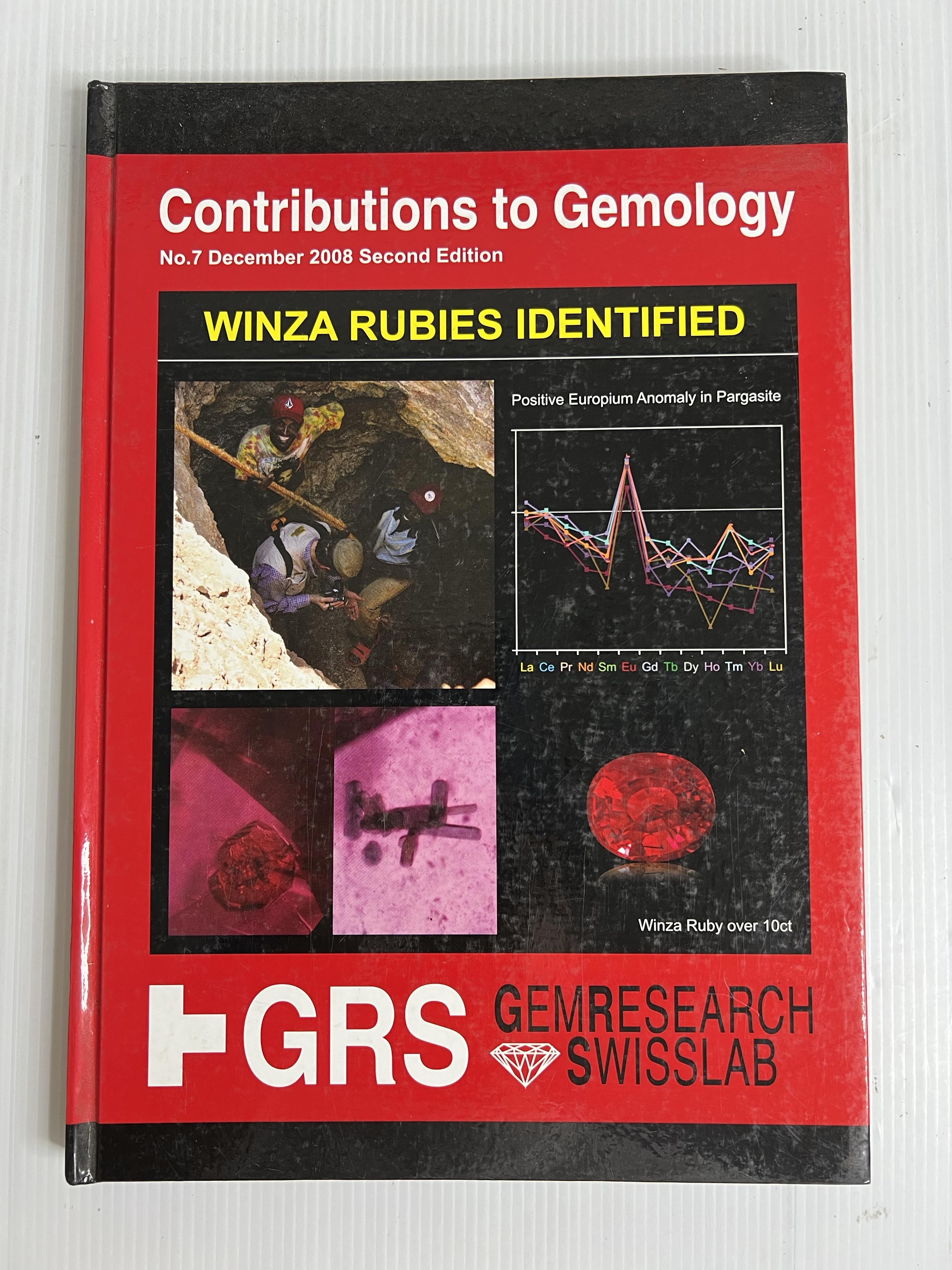 Contributions to Gemology, No. 7 Winza (Tanzania) Rubies Identified December 2008 95-99% Hardcover