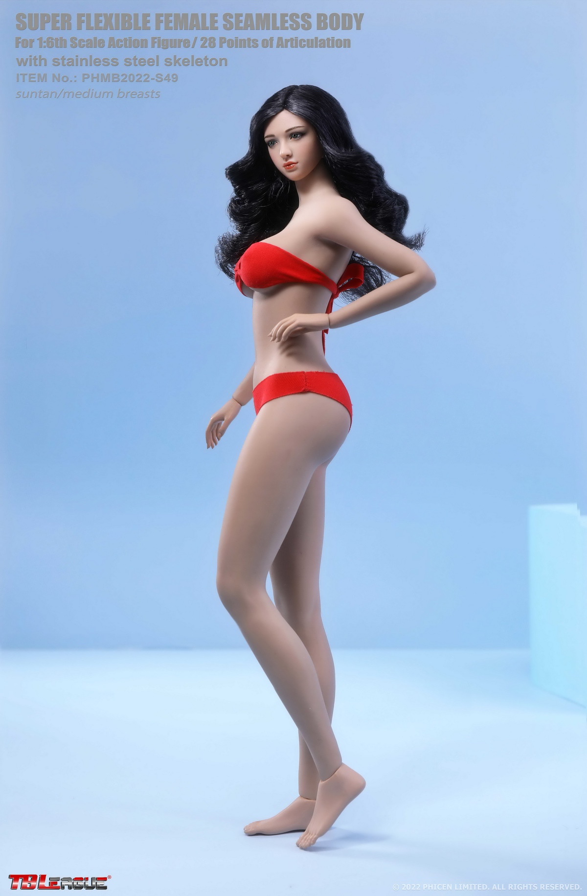 TBLeague PHMB2022-S49A 1/6 Suntan Medium Breasts Body