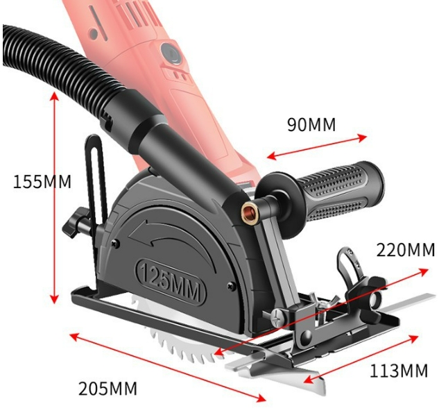 GA06 ชุดแปลงหินเจียร 4 นิ้ว เป็นเครื่องเลื่อยวงเดือนพร้อม สาย+ถุงสำหรับต่อเครื่องดูดฝุ่น