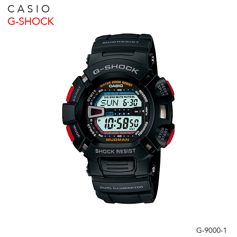 นาฬิกาข้อมือผู้ชาย Casio G-Shock Mudman รุ่น G-9000-1