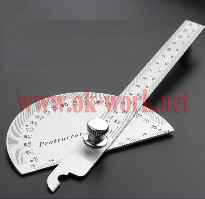 R01 ไม้โปรเสตนเลสวัดองศา 180 องศา