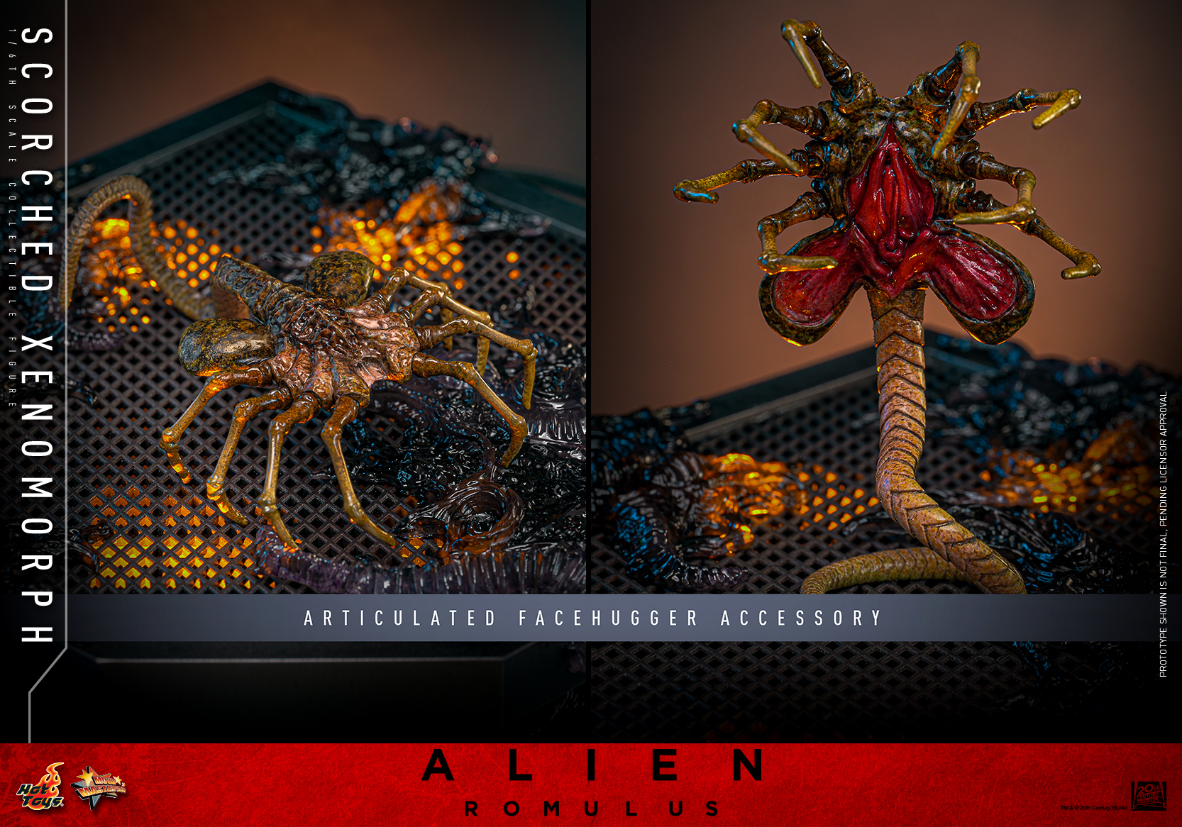 Hot Toys MMS784 Alien: Romulus - Scorched Xenomorph