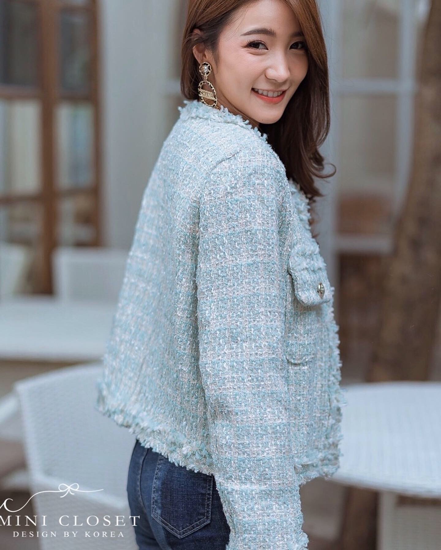 เสื้อคลุมผ้าทวิต เสื้อทวีตชาแนลสไตล์เกาหลี เสื้อทวิตรุ่นใหม่ขายดีมากกกก