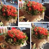 ช่อดอกกุหลาบสีโอรส