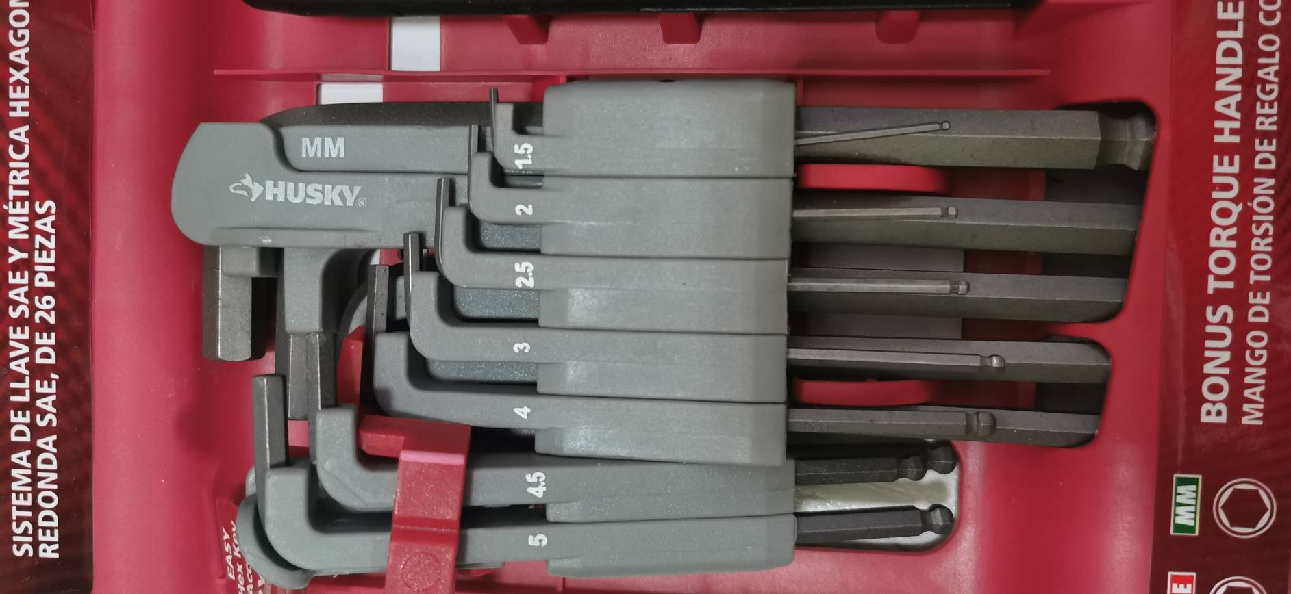 OT149 ชุดประแจแอลหัวบอล Husky เกรดสูง เบอมิล 1.5-10 มิล - เบอหุล 0.50-/38 ชุด 26 ชิ้น