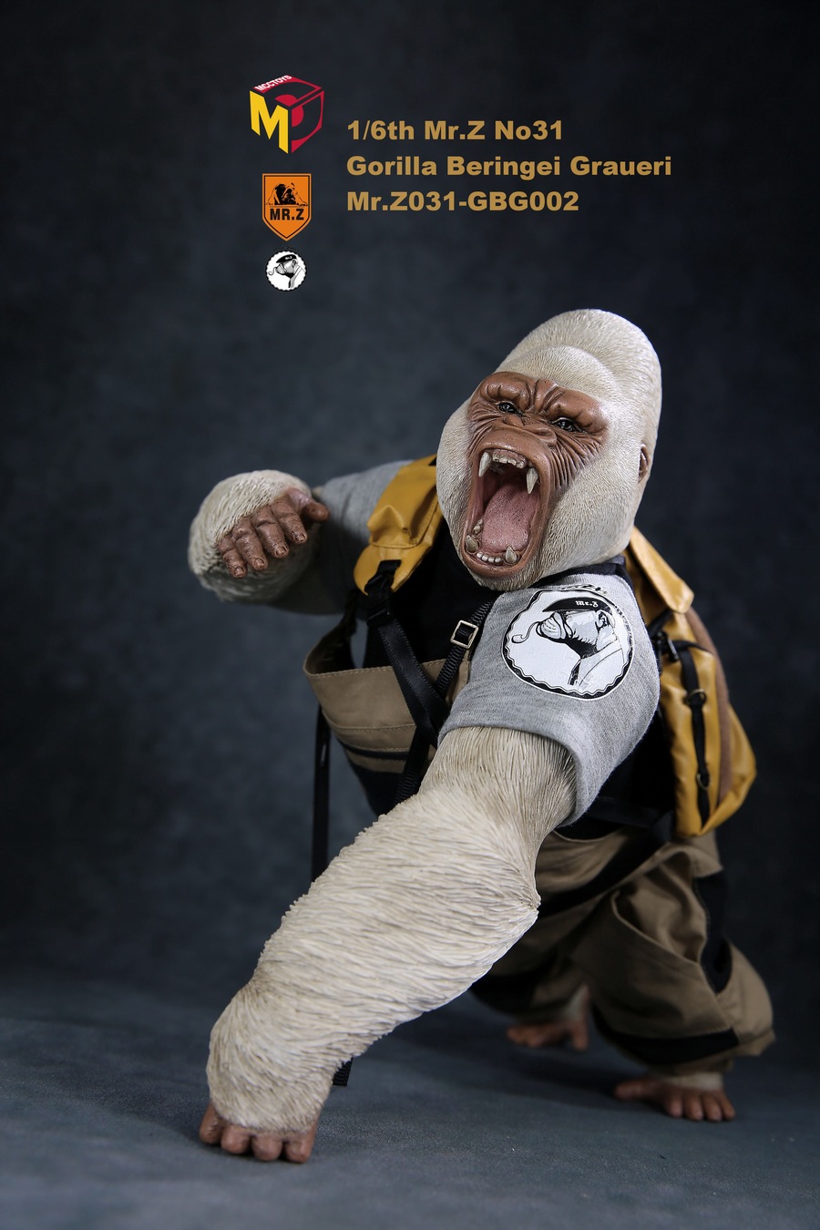 Mr.Z MRZ031-GBG001, 002 Animal Model - Gorilla Beringei Graueri (Black&White)