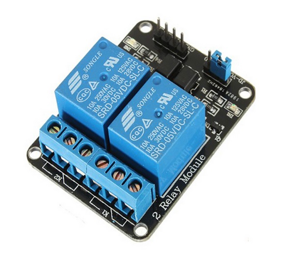 2 Channel Relay (10A) with Optocoupler Module โมดูลรีเลย์ 2 ช่องควบคุมแบบแยกกราวน์