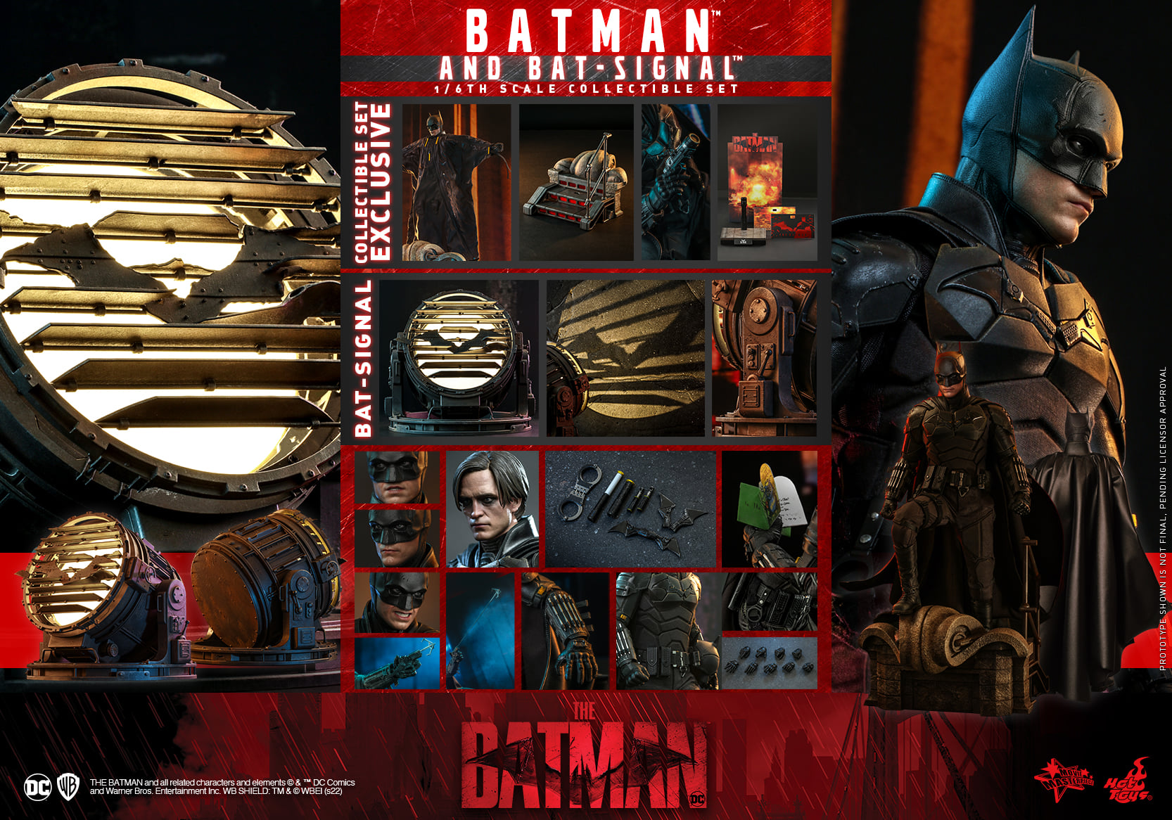 Hot Toys MMS641 1/6 The Batman - Batman and Bat-Signal