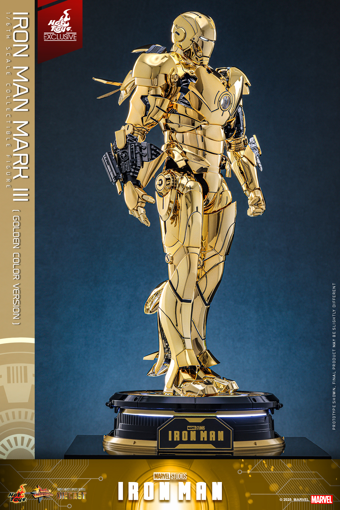 Hot Toys MMS764D69 Iron Man - Iron Man Mark III (Golden Color Version) [Hot Toys Exclusive]