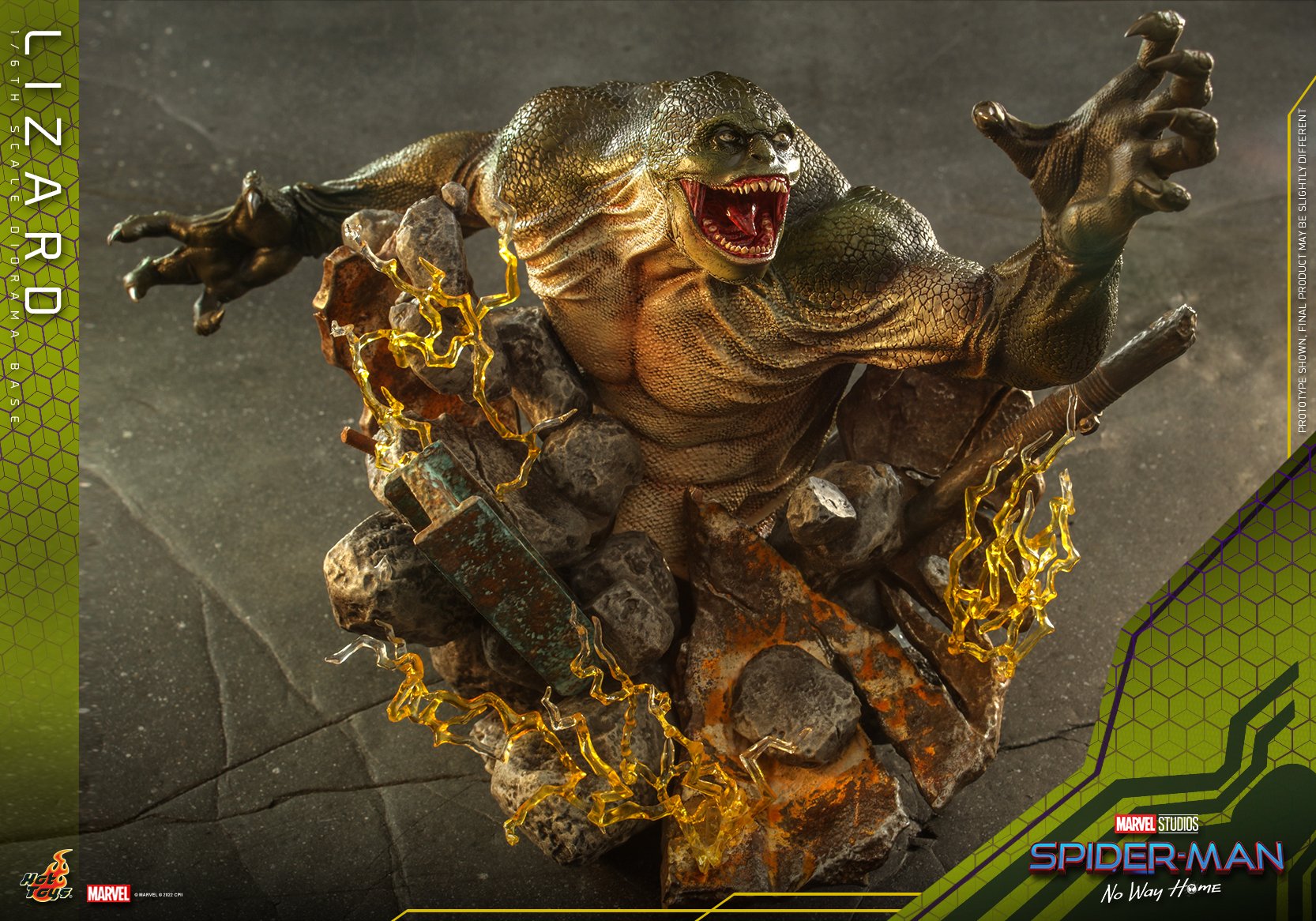 Hot Toys MMS658 1/6 The Amazing Spider-Man 2 - The Amazing Spider-Man + ACS013 1/6 Spider-Man: No Way Home - Lizard Diorama Base