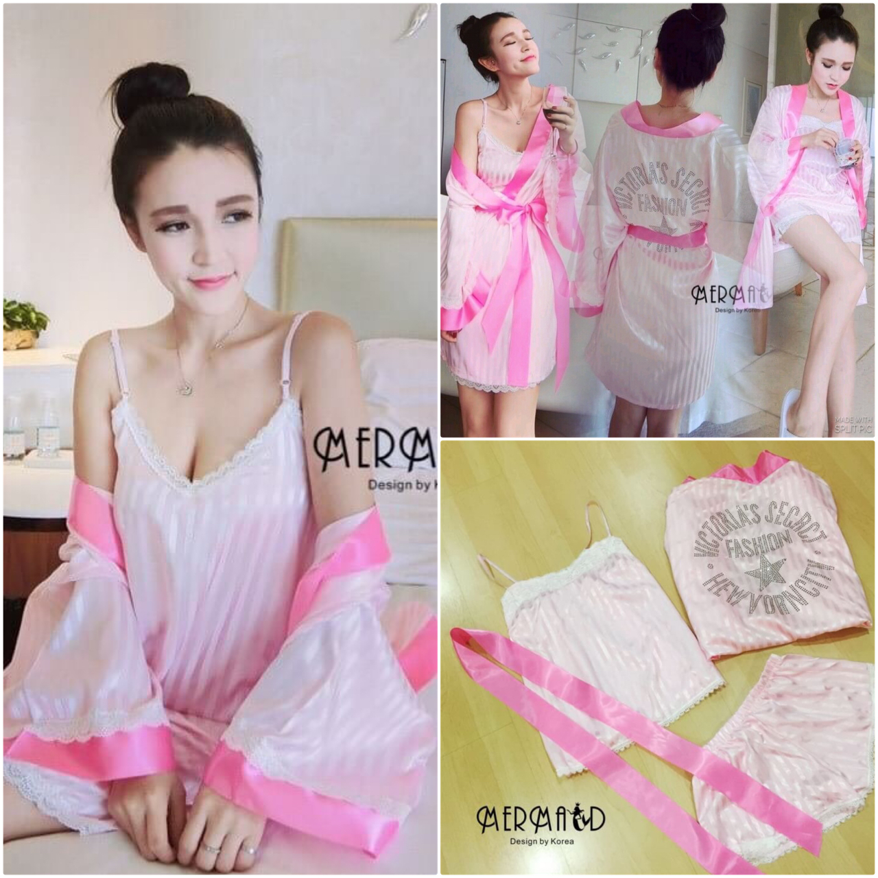 ชุดนอน สไตล์ victoria Secret Detail : น่าร๊ากกกกกก ( เซ็ทชุดนอน 4 ชิ้น ) สีหวานๆ ตะมุตะมิวนไปคร๊า สวยงามเอาเรื่องเลยทีเดียว เซกซี่แบบเบาๆ สาวๆเราต้องสวยแม้กระทั่งตอนนอน
