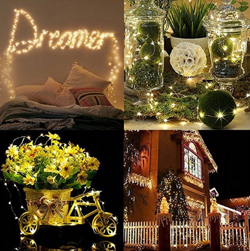 ไฟเส้น Led 5 เมตร ใส่ถ่านAA มีไฟกระพริบปรับได้ 16 แบบ