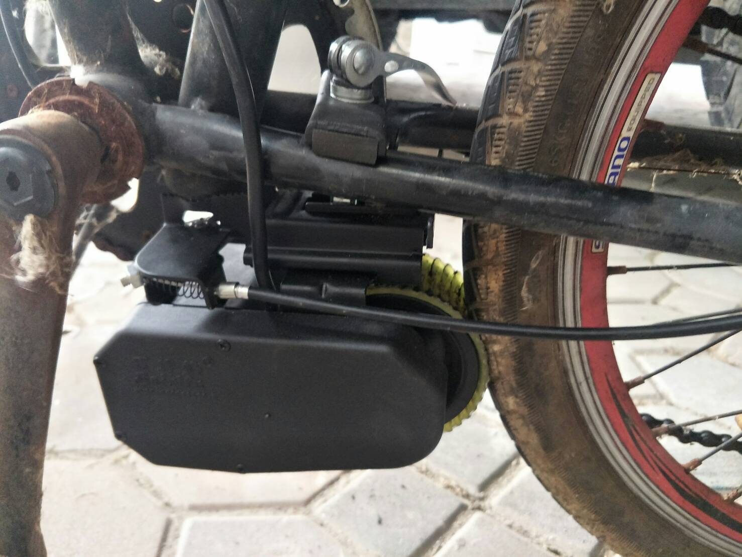 OT92 ชุดแปลงจักรยานไฟฟ้า 36V 8A แบตลิเธียม รุ่นติดตั้งง่าย ไม่ถอดล้อต่อโซ่