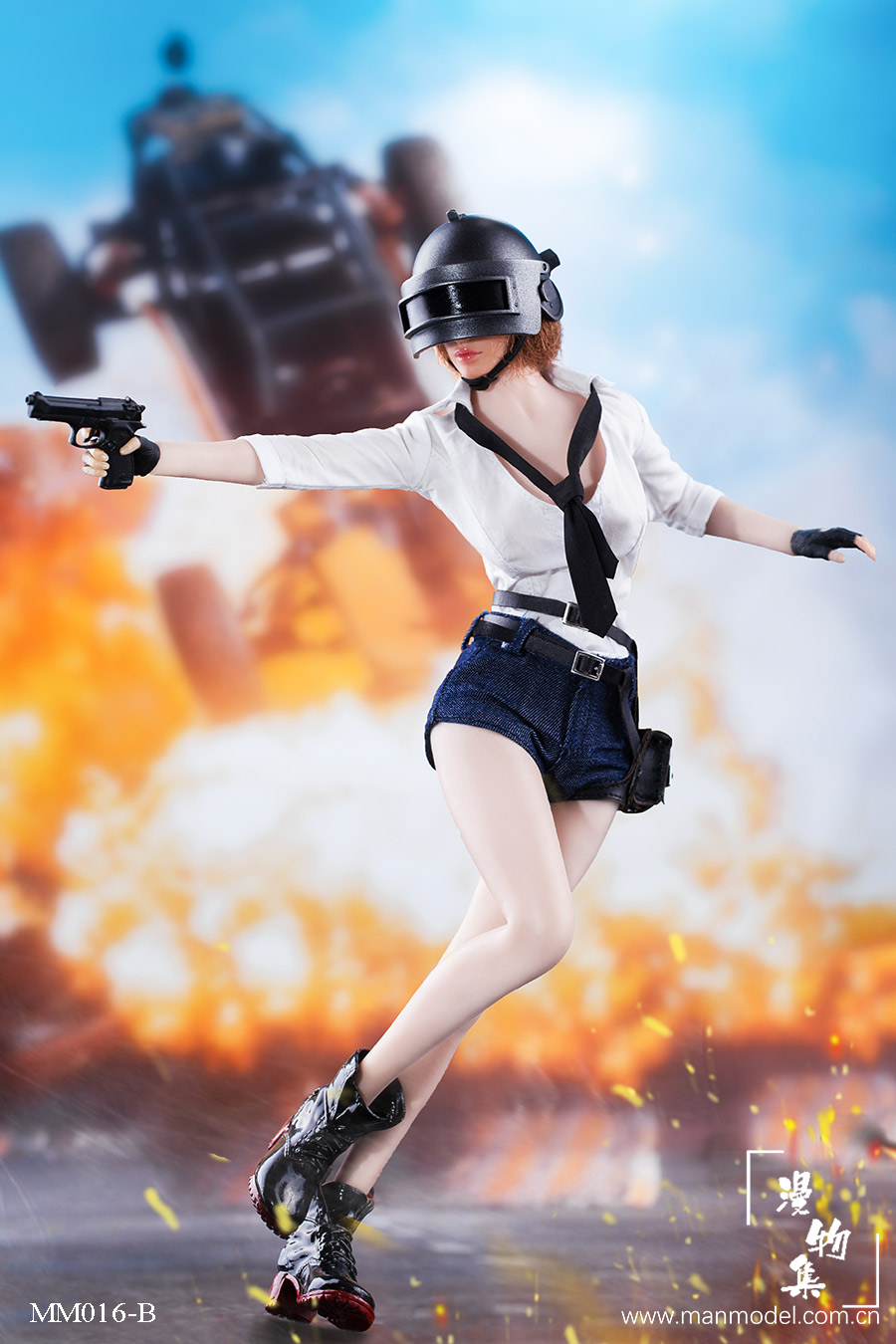 Manmodel MM016-A, MM016-C Chicken Dinner Female Combat Suit (Dark Blue)/(Light blue)