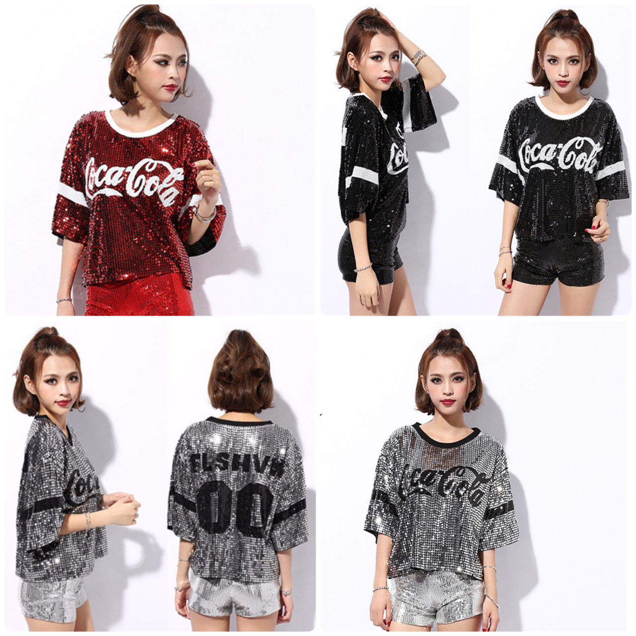 มาเพิ่มแล้วคร้า เสื้อCoca Cola ปักเลื่อมวิ้งๆวาว ที่สาวๆถามกันเข้ามาเยอะมากๆ