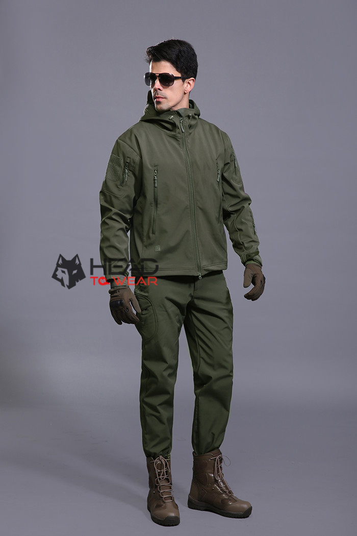 เสื้อแจ็คเก็ต Tactical กันน้ำ : สีเขียว Green รหัส JT003