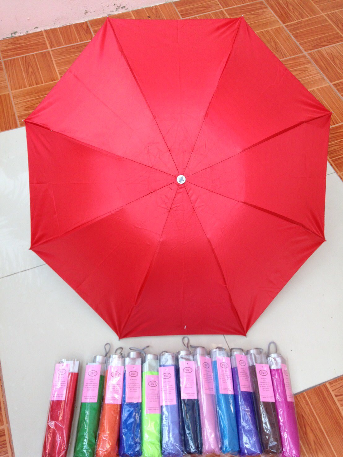 ร่มพับ3ตอนมียูวี8ก้าน