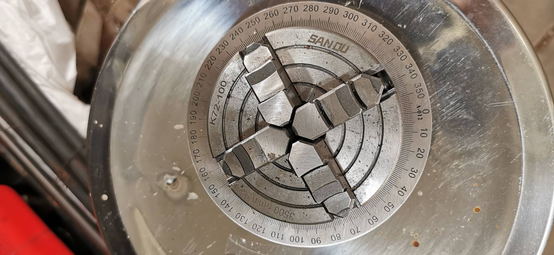 R21 ไม้บรรทัดวงกลมสเตนเลส 4 นิ้ว สำหรับ DIY หัวแบ่งศาเครื่องกลึง