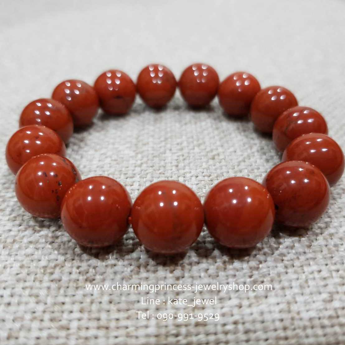 Red Jasper เรดจัสเปอร์ เพิ่มพลังชีวิต 12 มม เหมาะสำหรับเสริมดวงปีมะแม