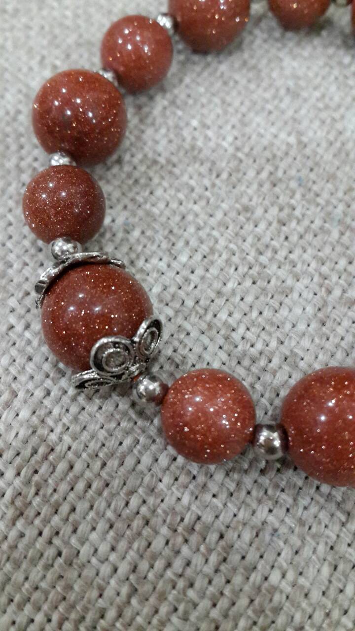 Sandstone 10 mm ประดับเงินแท้ ตัวแทนแห่งความเจริญรุ่งเรือง เงิน ทอง และโชคลาภ