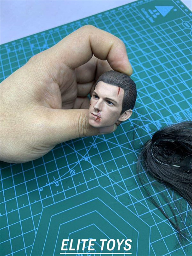 ELITE TOYS ET007 1/6 Avengers Spider-Man Damages The Headsculpt
