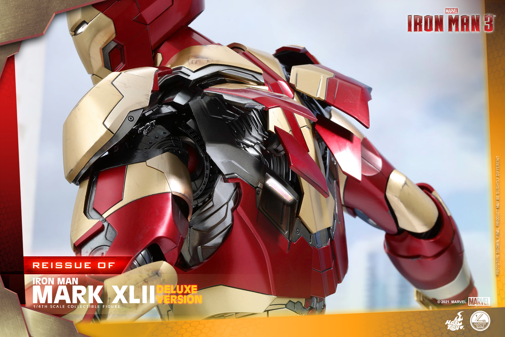 Hot Toys QS008 1/4 Iron Man 3 - Mark XLII (Deluxe Version) [Reissue]