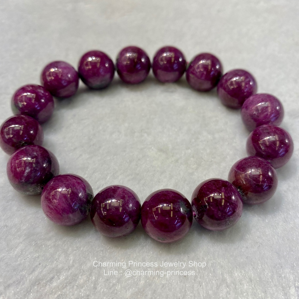 Ruby Zoisite, Anyolite รูบี้ซอยไซท์, เอนิโอไลต์ 13 mm มีความรู้สึกดีและมีความสุข