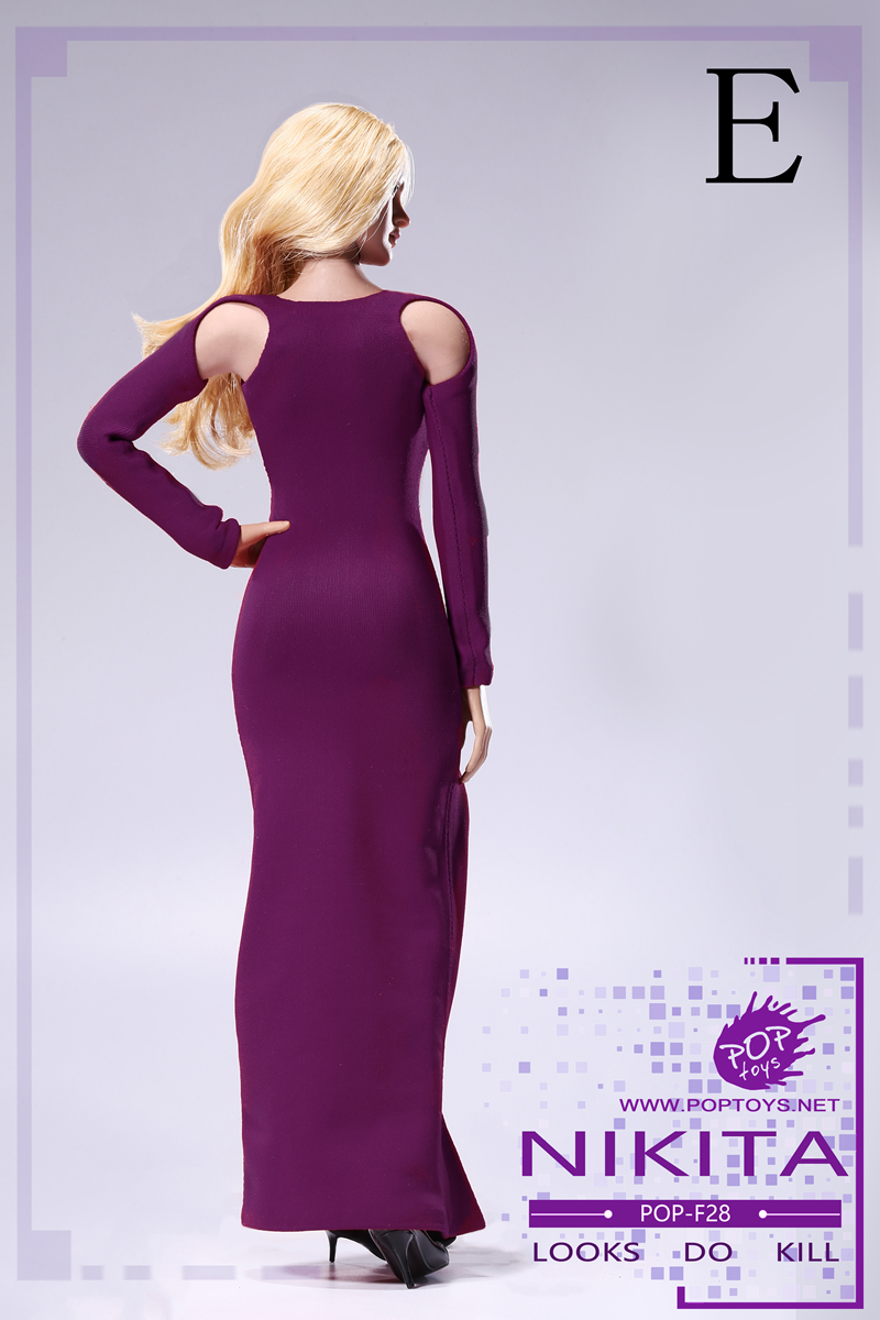 POPTOYS F28A, B, C NIKITA bare-shouldered evening dress suit
