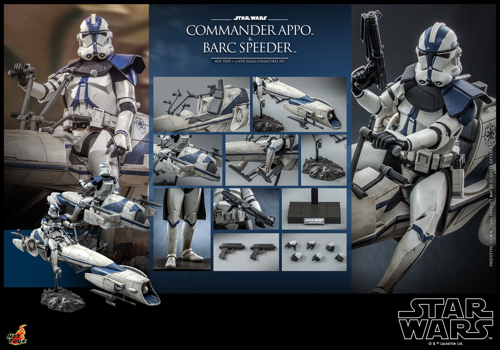 加*紀様 BARC SPEEDERのみ HotToys Star Wars Tr Heavy Weapons Clone Trooper and Barc Speeder with Sidecar