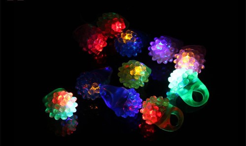แหวนไฟกระพริบ มีไฟ LED แหวนเยลลี่