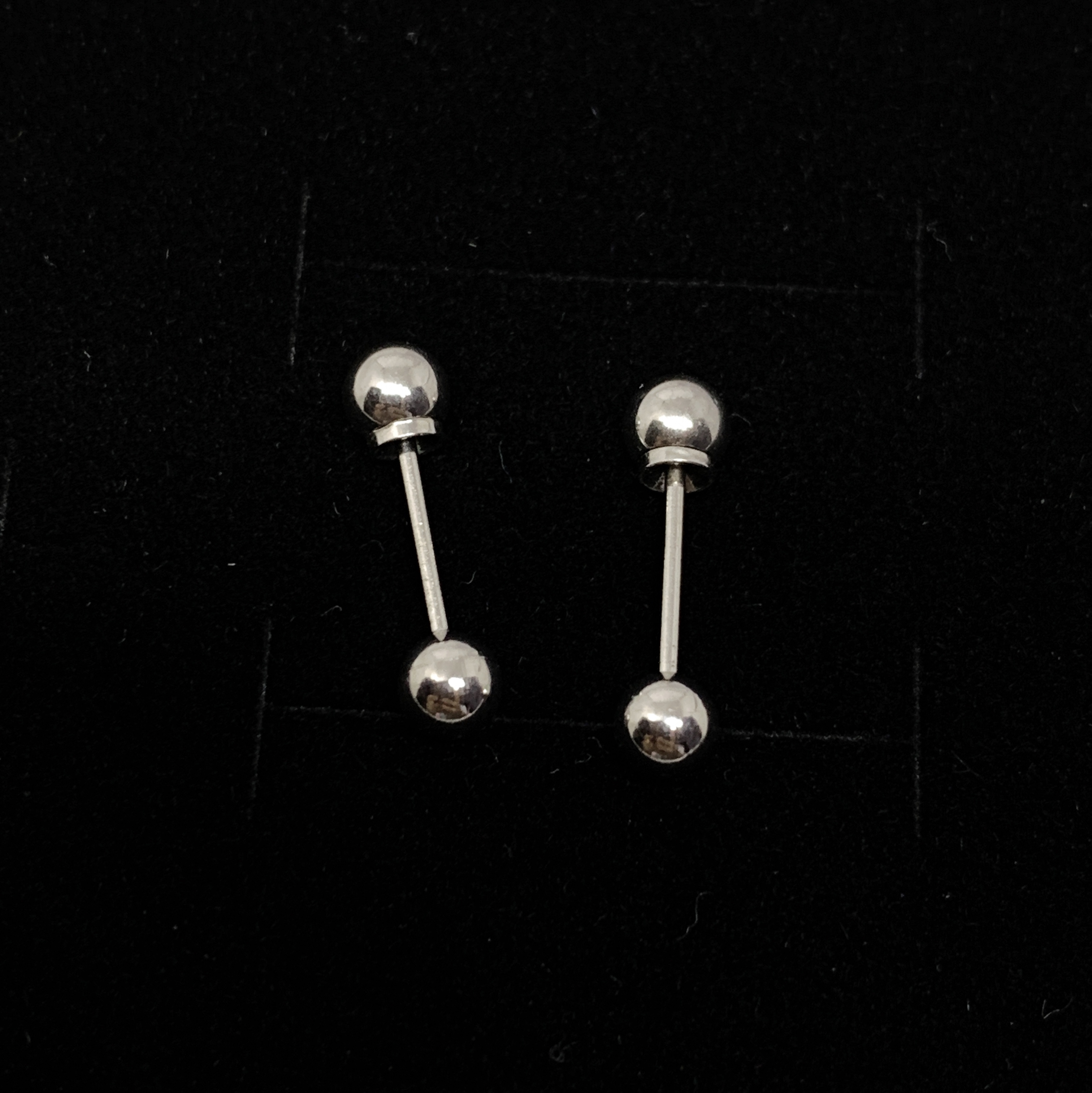 (สำหรับเจาะ)แป้นหมวก สแตนเลสเกรดการแพทย์ Ball 4 mm แพคเกจปลอดเชื้อ ปลอดภัย100%