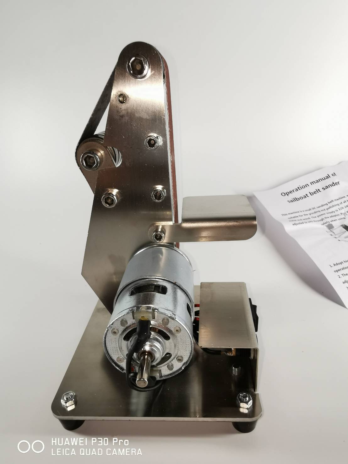 ES14 เครื่องขัดสายพานมินิ สำหรับ ขัด ไม้ พลาสติก เหล็ก ลับคมใบมีดต่างๆ