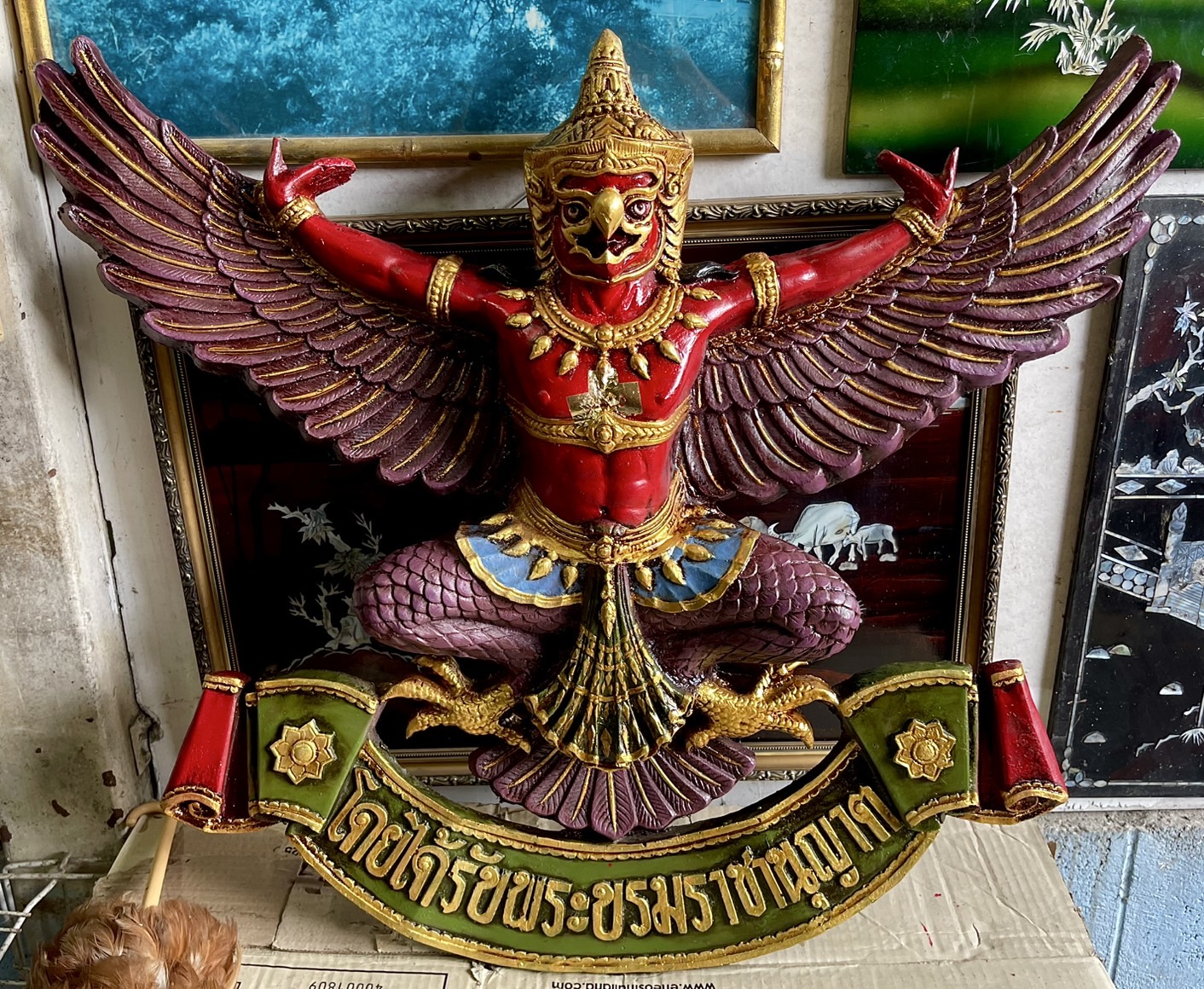 พญาครุฑแขวนผนัง ครุฑติดผนัง ขนาด70x70ซม