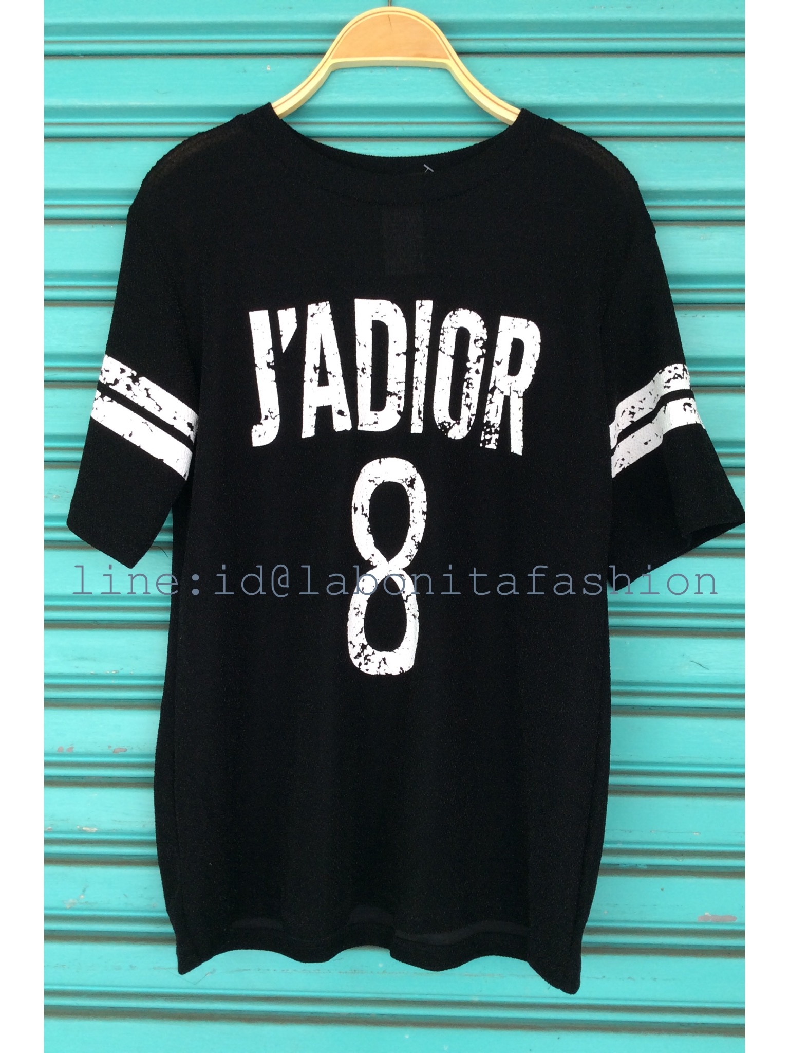 🦋เสื้อยืดสไตล์เกาหลี ผ้าวิ้งๆวาวๆ สกรีน J'ADIOR 8 เนื้อผ้านุ่มนิ่มใส่สบาย