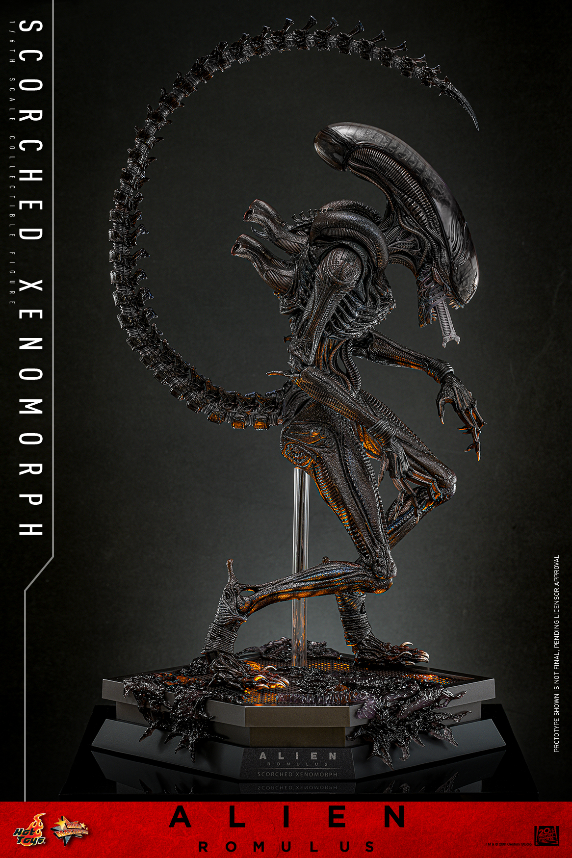 Hot Toys MMS784 Alien: Romulus - Scorched Xenomorph