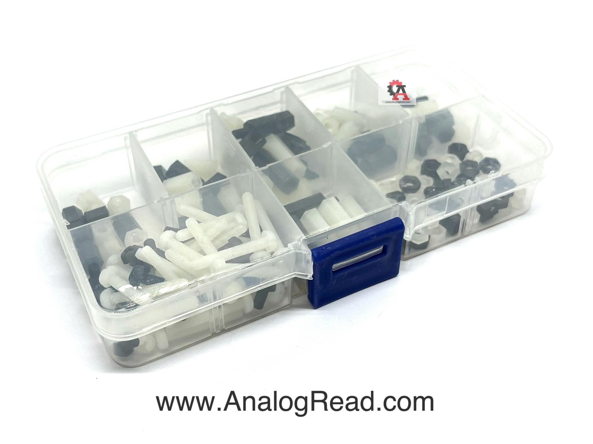 ชุดกล่อง M3 Nylon Screw Nut Stand-off (สีขาว-ดำ 180ชิ้นคละแบบ)