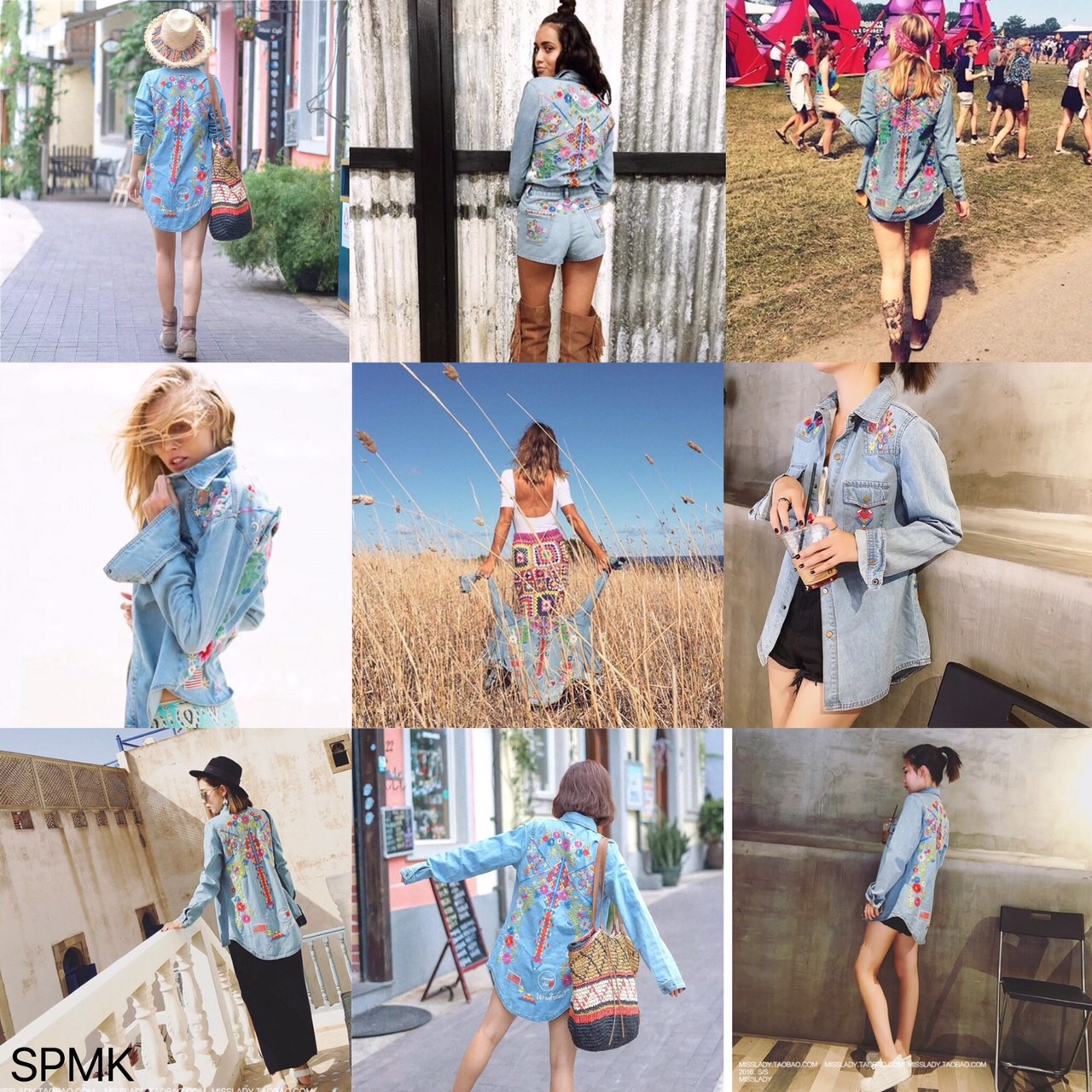 Shirt ยีนส์ boho vintage ผ้านิ่ม ใส่สบาย ปักแน่นๆสีสดใสมาแล้วคะ