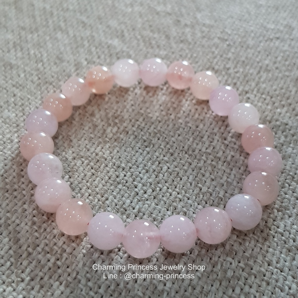 Morganite มอร์แกไนท์ เกรด AAA 8 มม รักที่ไม่มีเงื่อนไข