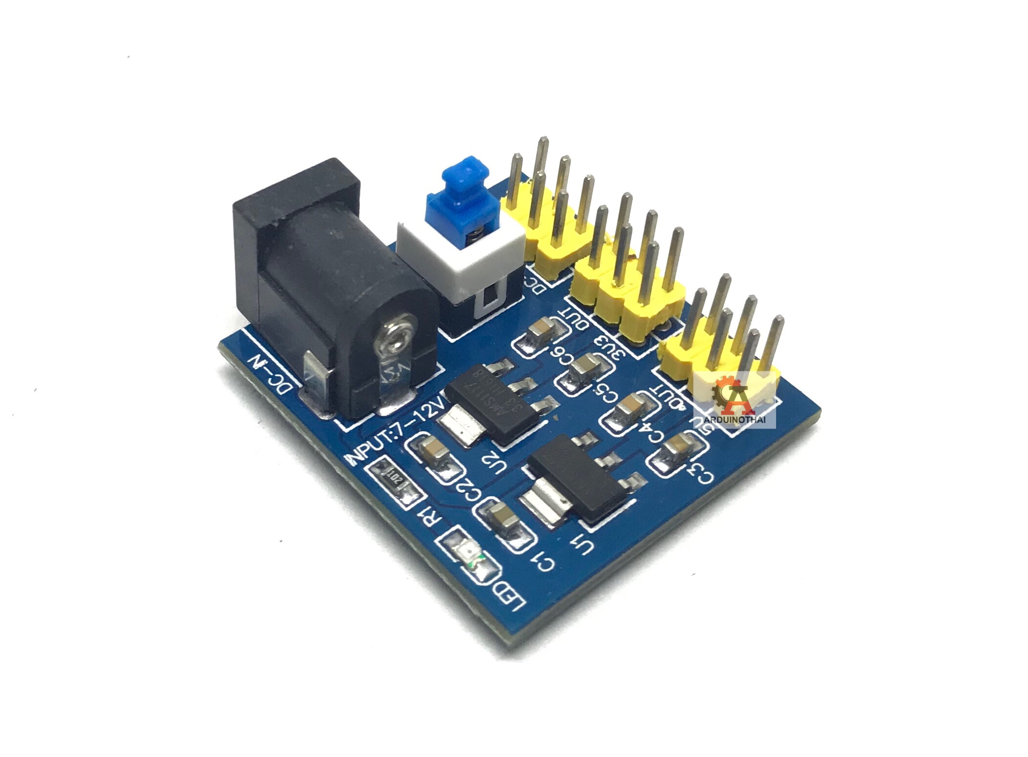 โมดูลแปลงไฟ 7-12V เป็น 5V และ 3.3V Voltage Conversion Module DC-DC 7-12V to 5V 3.3V สต็อกไทยส่งไว