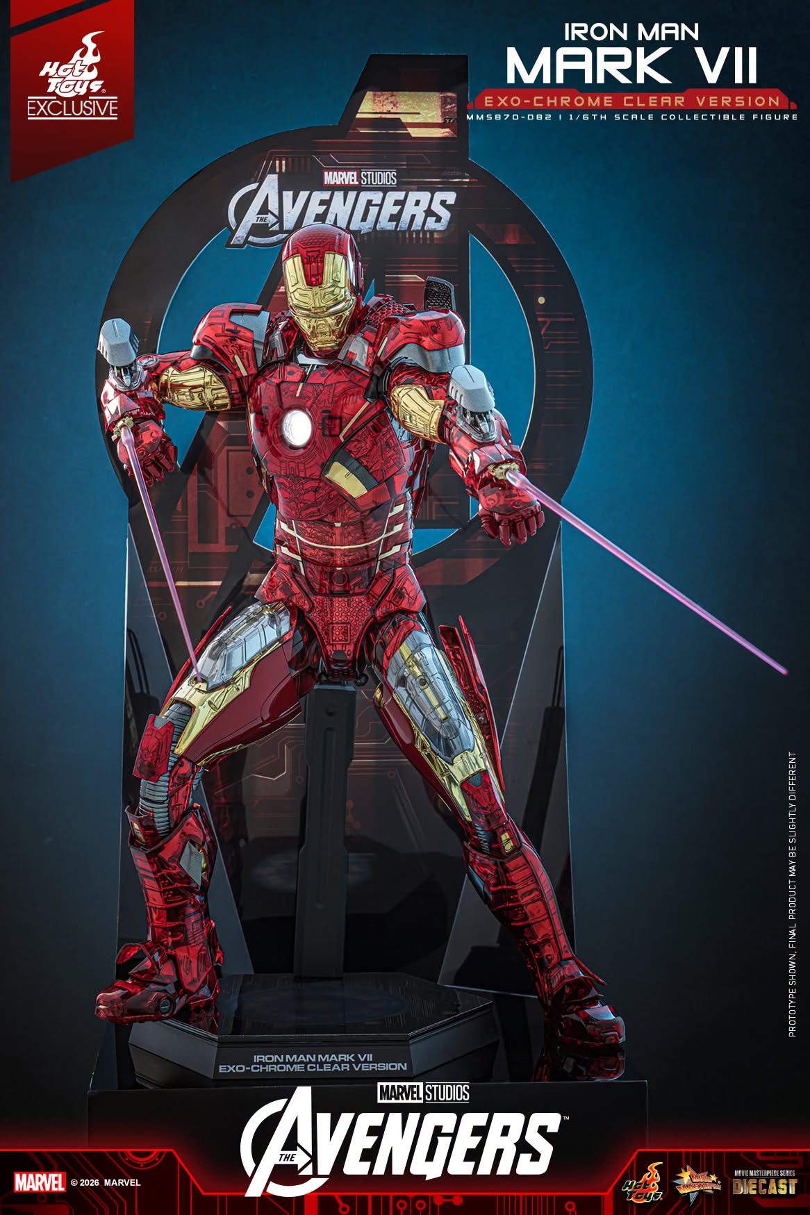 Hot Toys MMS870D82 The Avengers - Iron Man Mark VII (Exo-Chrome