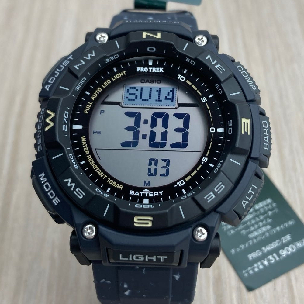 Casio Protrek PRG-340 PRG-340SC PRG-340SC-2 ของแท้รับประกันศูนย์ (น้ำเงิน) พลังงานแสงอาทิตย์