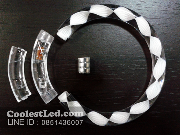 กำไลข้อมือเรืองแสง มีไฟ LED กระพริบ