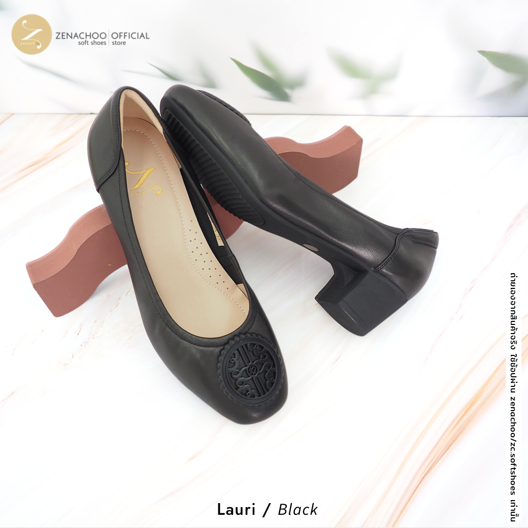 ทรงปกติ เปลี่ยนไซส์ได้-ไม่รับคืน Zenachoo รุ่น Lauri สูง 2นิ้ว หนังแกะ พื้นนิ่ม นวัตกรรมแม่เหล็กจากญี่ปุ่น ใส่สบาย