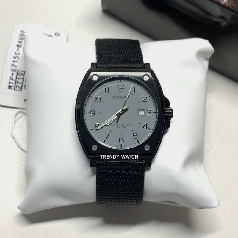 นาฬิกาข้อมือ ผู้ชาย Casio Standard Men MTP-E715 Series สายผ้า MTP-E715C-1A,MTP-E715C-3A