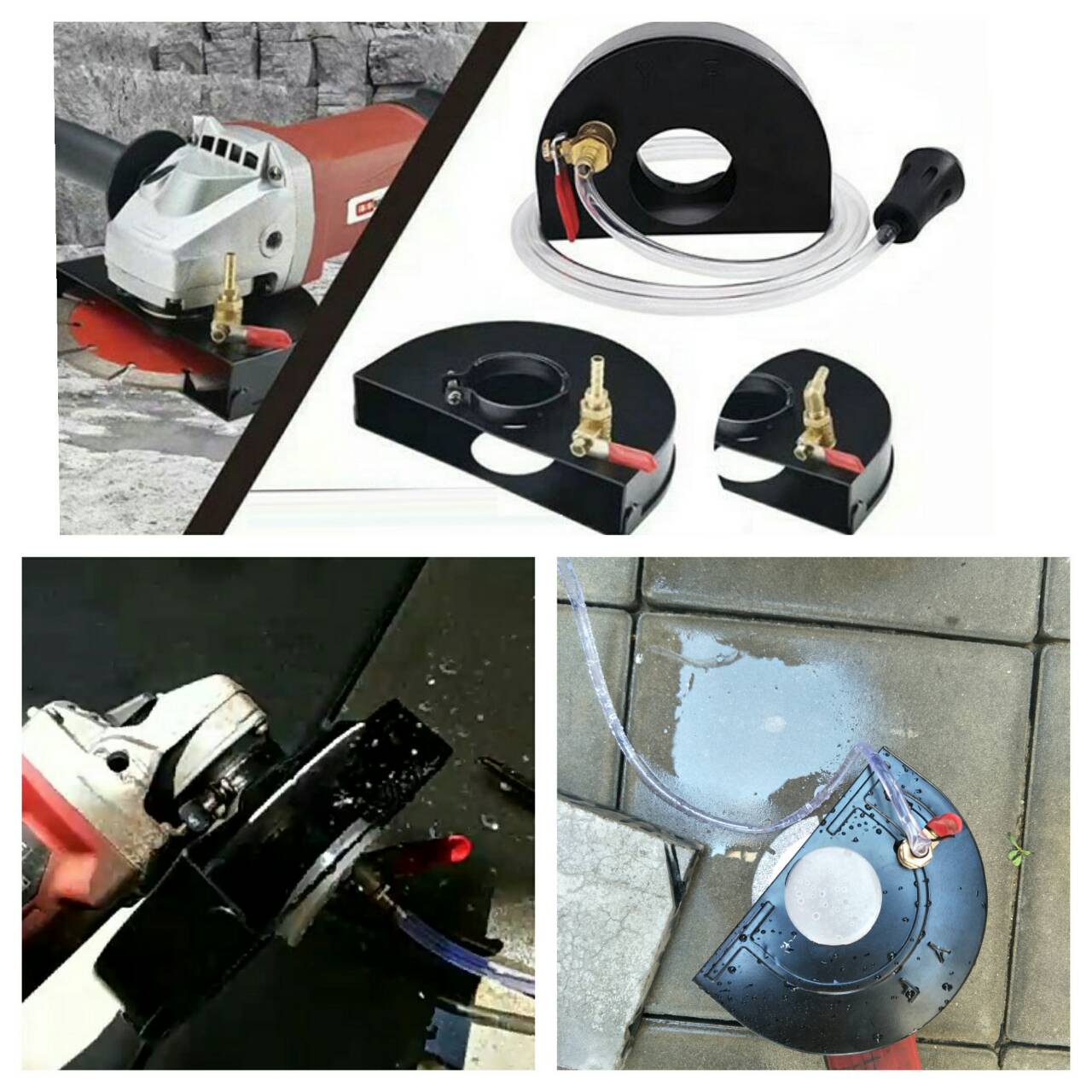 G18 บังใบดักฝุ่น+มีน้ำหล่อ+ปั๊มน้ำ สำหรับหินเจยีร 4 นิ้ว หมดฝุ่นงาน เซาะร่องปูน งานตัดกระเบื้อง