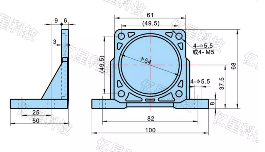 MO57 ฐานยึดมอเตอร์เกียร์ AC220V 6W