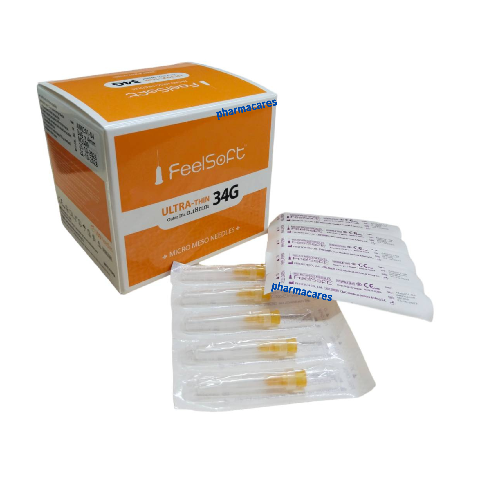 (10 ชิ้น) FEELSOFT ULTRA THIN 34GX4MM 100'S กล่องสีส้ม