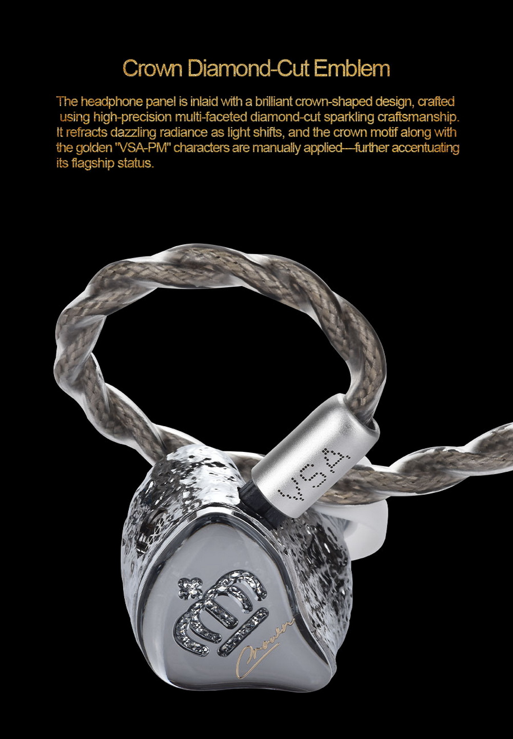 Ear Acoustic Audio VSA-PM Crown หูฟัง IEMs ไดรเวอร์ Planar แบบสามช่องแม่เหล็ก ไดอะแฟรมอะลูมิเนียม ประกันศูนย์ไทย