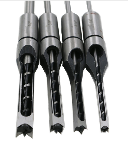 DS04 ชุดดอกเจาะรูไม้สี่เหลี่ยม 1/4 -1/2 สำหรับเจาะรูต่อโต๊ะ เก้าอี้ DIY